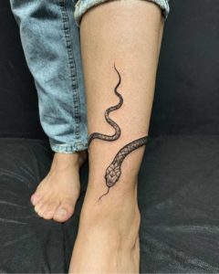 Snake Leg Tattoo Designs
