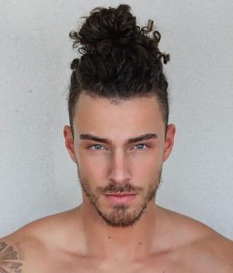 Top Knot With Curly Hair