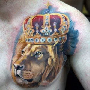 Colorful Lion King Tattoo