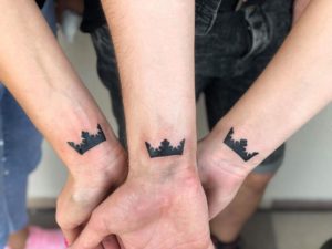 Crown Tattoo For Best Friends On Hand