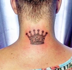 Crown Neck Tattoo