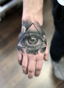Eye Cover Up Wrist Tattoo