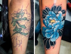 Floral Cover Up Tattoo