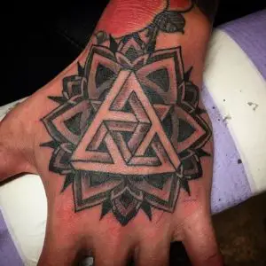 Geometric Cover Up Tattoo