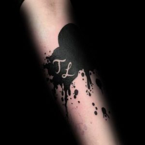 Letter Black Out Tattoo