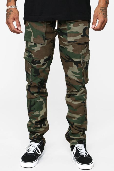 Military print inspired pants
