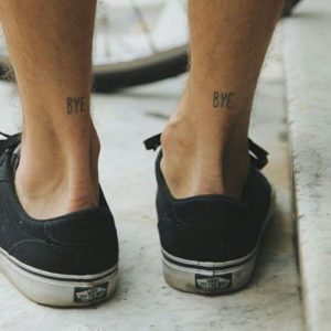 Minimalistic Leg tattoo