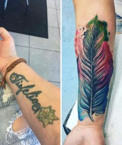 Name Cover Up Tattoos On Forearm
