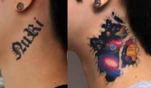Name Cover Up Tattoos On Neck