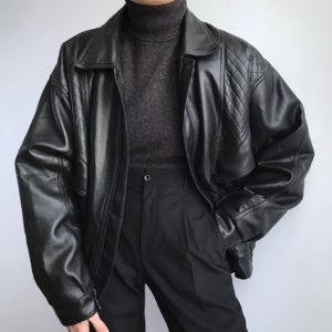 Oversized Leather Jacket Vintage 