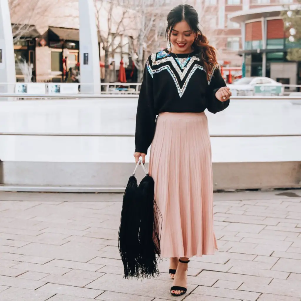 Oversized Sweater With Maxi Skirt