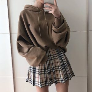Oversized Sweatshirt And Skirt Outfit