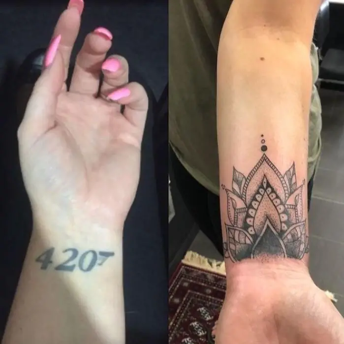 50+ Cover Up Tattoo Designs To Spice Up Your Old Tattoos - Tats 'n' Rings |  Wrist tattoo cover up, Cover up tattoos, Rose tattoos on wrist