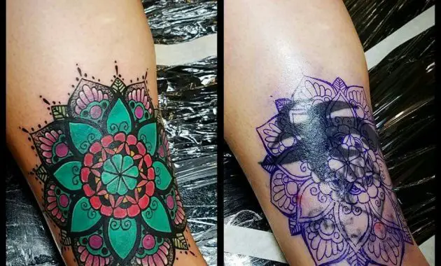 Forearm Colorful Mandala Tattoo