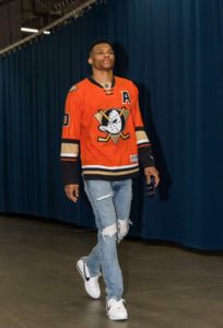 Hockey Jersey With Distressed Jeans