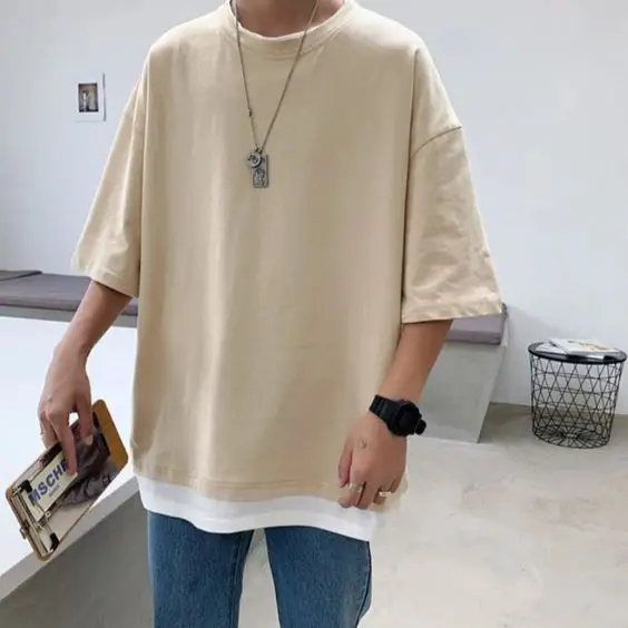 Two Piece Oversized T Shirt With Jeans