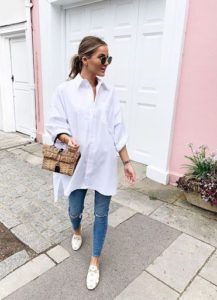White Oversized Shirt With Skinny Jeans