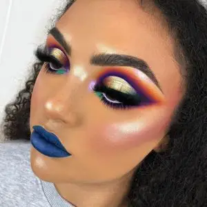 Multicolour Makeup Look
