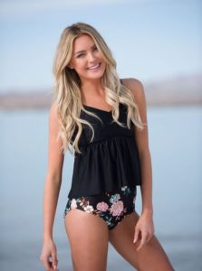 Tankini tops with a peplum fit
