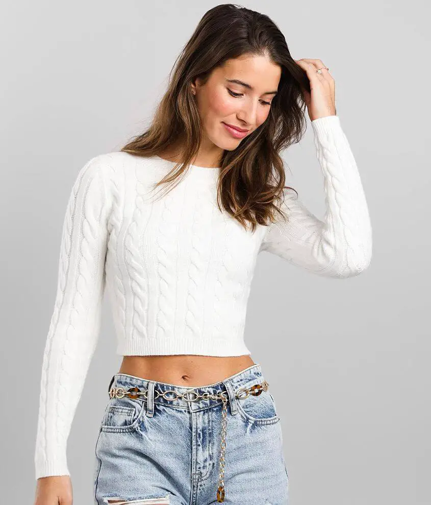 cropped sweater for flamboyant gamine