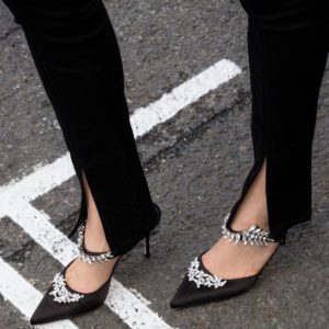 pointy footwear with embellishements