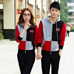 Red And Black Zipper Hoodie Outfits