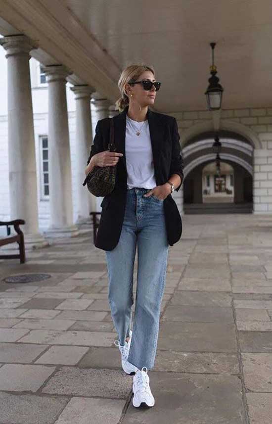 Tuxedo Jacket With Straight Cut Jeans 