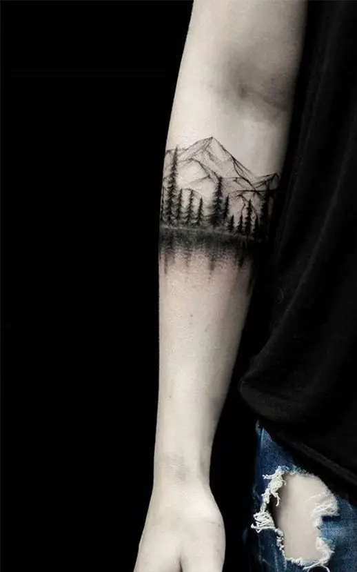 Scenery Full Arm Tattoo