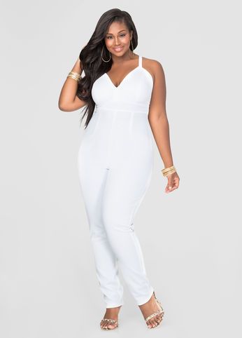 White Plus Size Jumpsuit