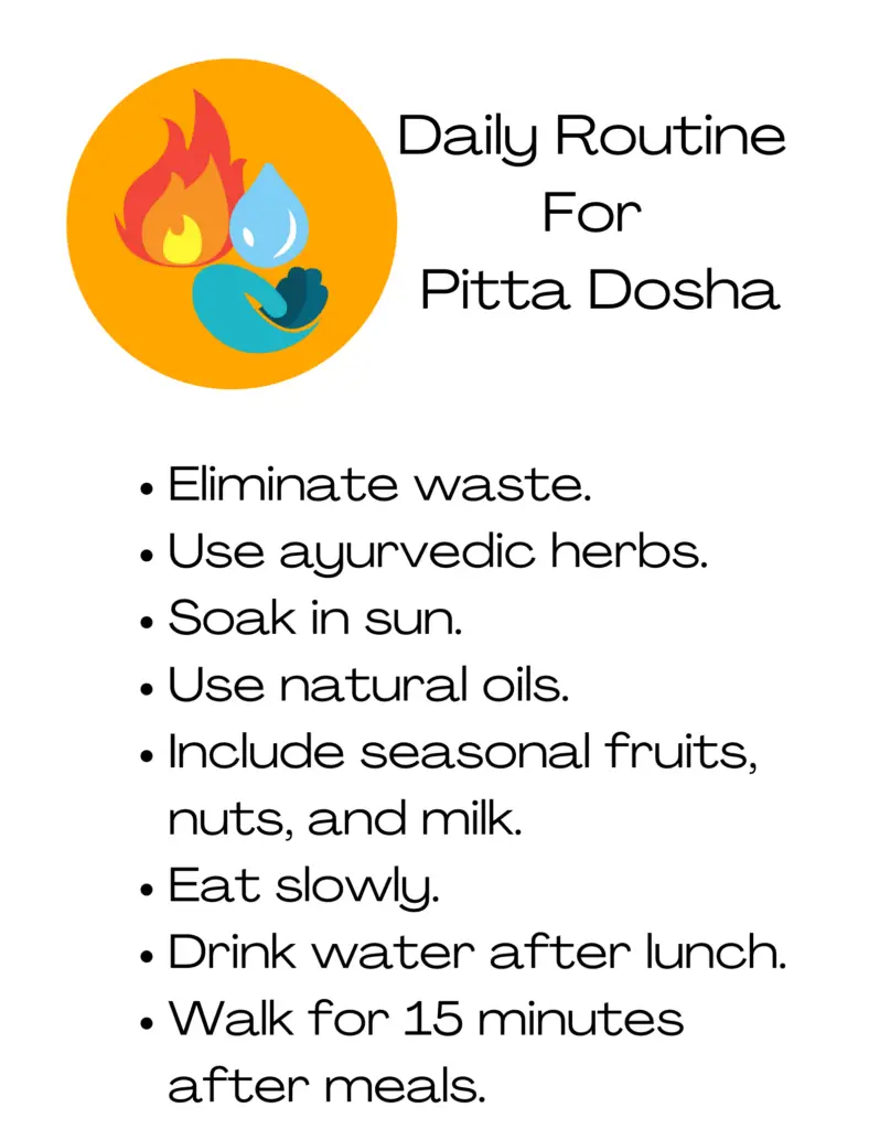 Daily Routine For Pitta Dosha
