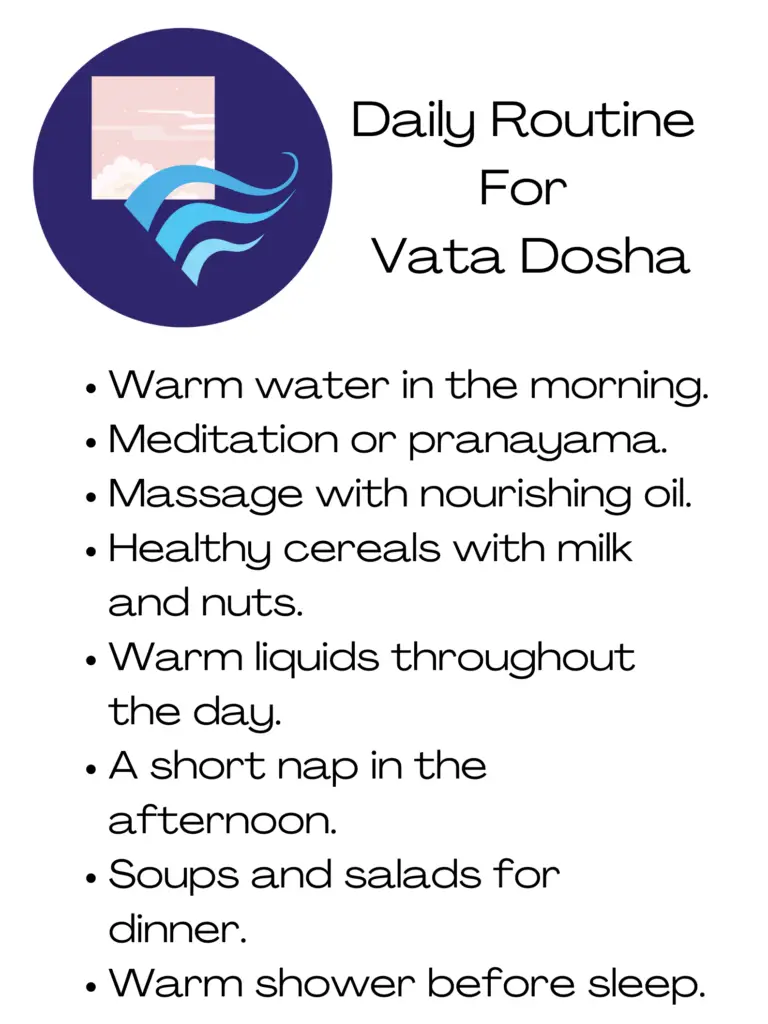 Daily Routine For Vata Dosha