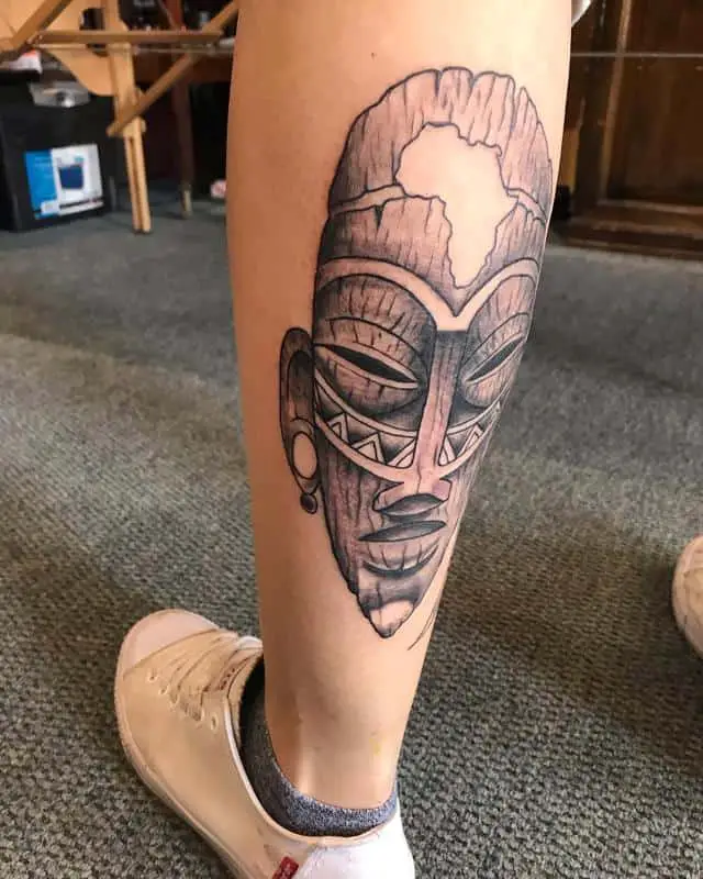 African Map Tribal Tattoo