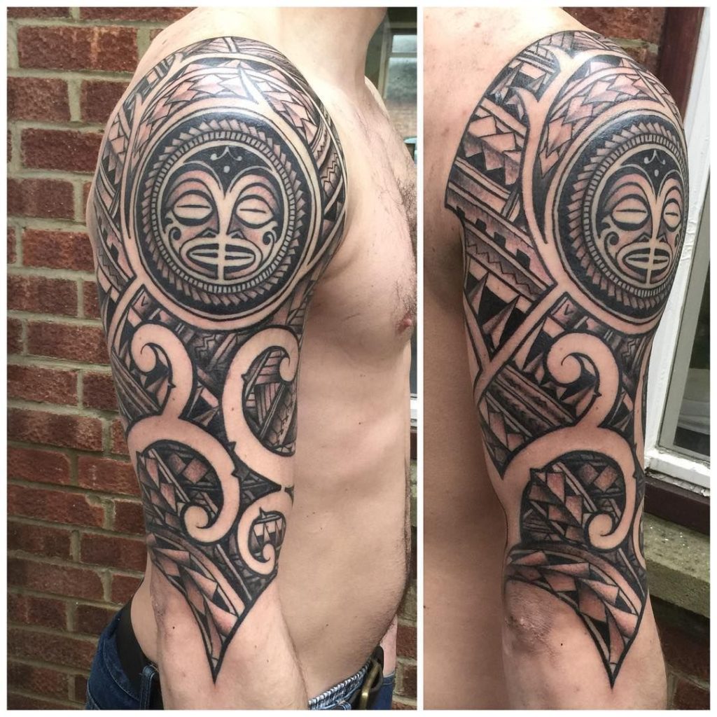 African Tribal Half Sleeve Tattoo