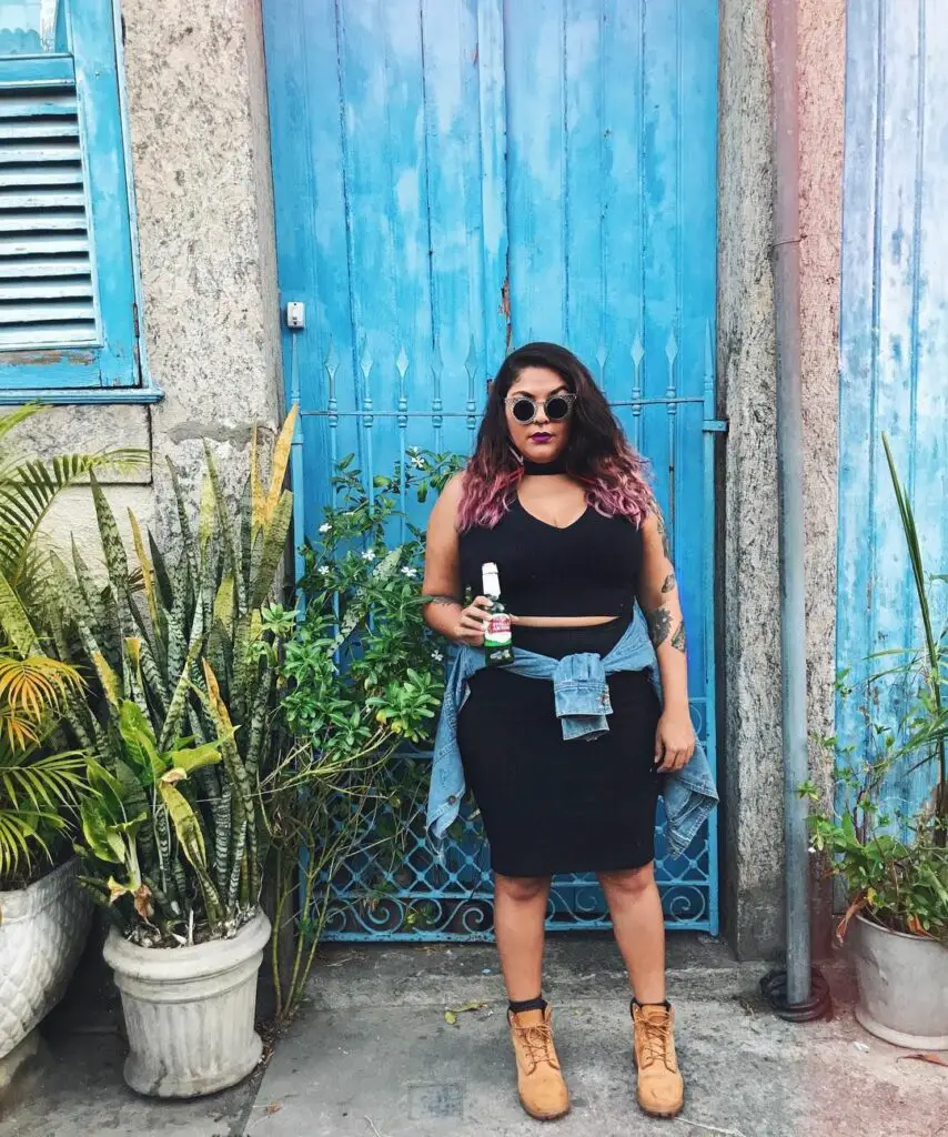 Plus Size Black Co-Ord With Boots