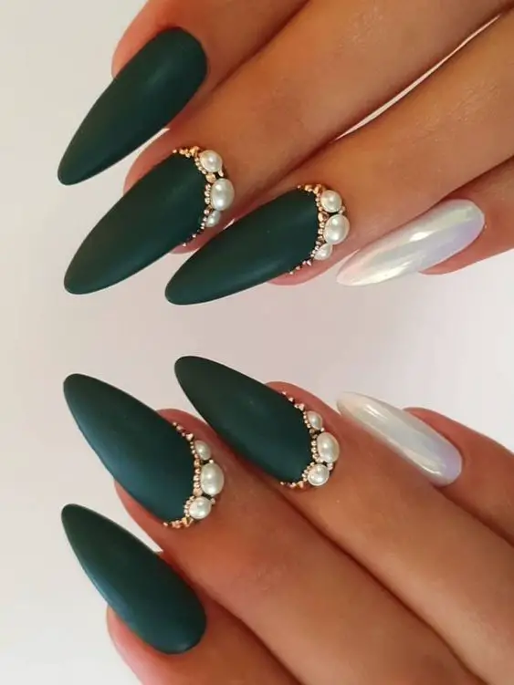 Bottle Green Matte With Pearl 