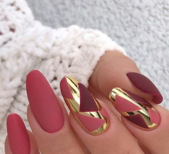 Brick Red Matte With Gold Foil 