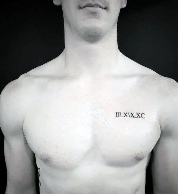 Date Tattoo On Chest 