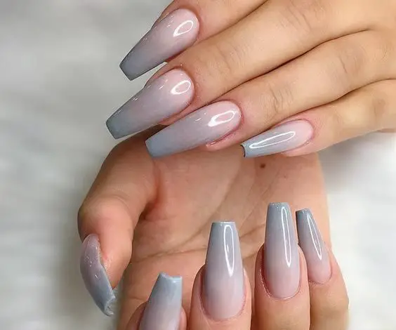 Dual Toned Coffin Nails 