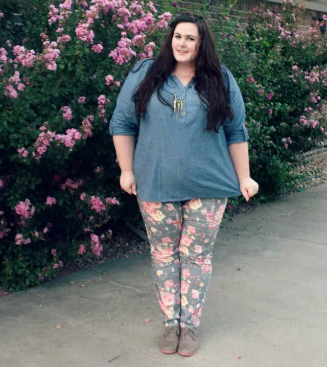 Floral Print Leggings With Oversized Shirt