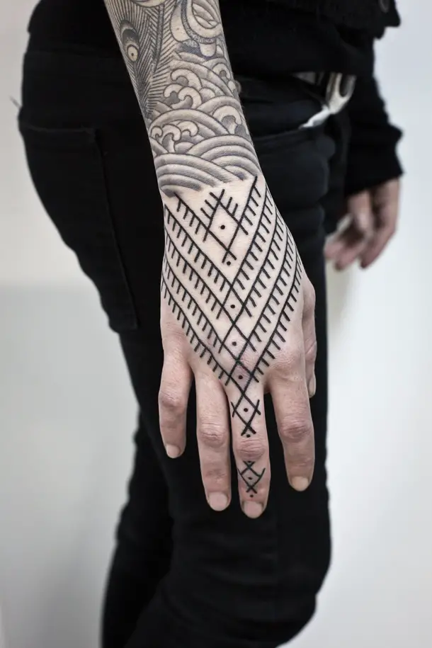 Modern Tribal Abstract Tattoo