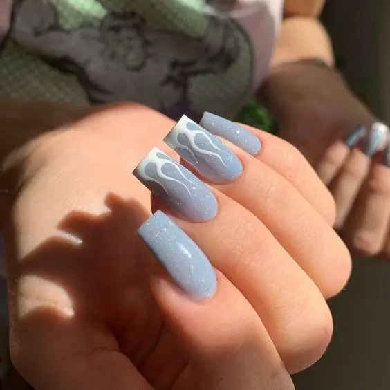Pastel Blue With Shimmer 