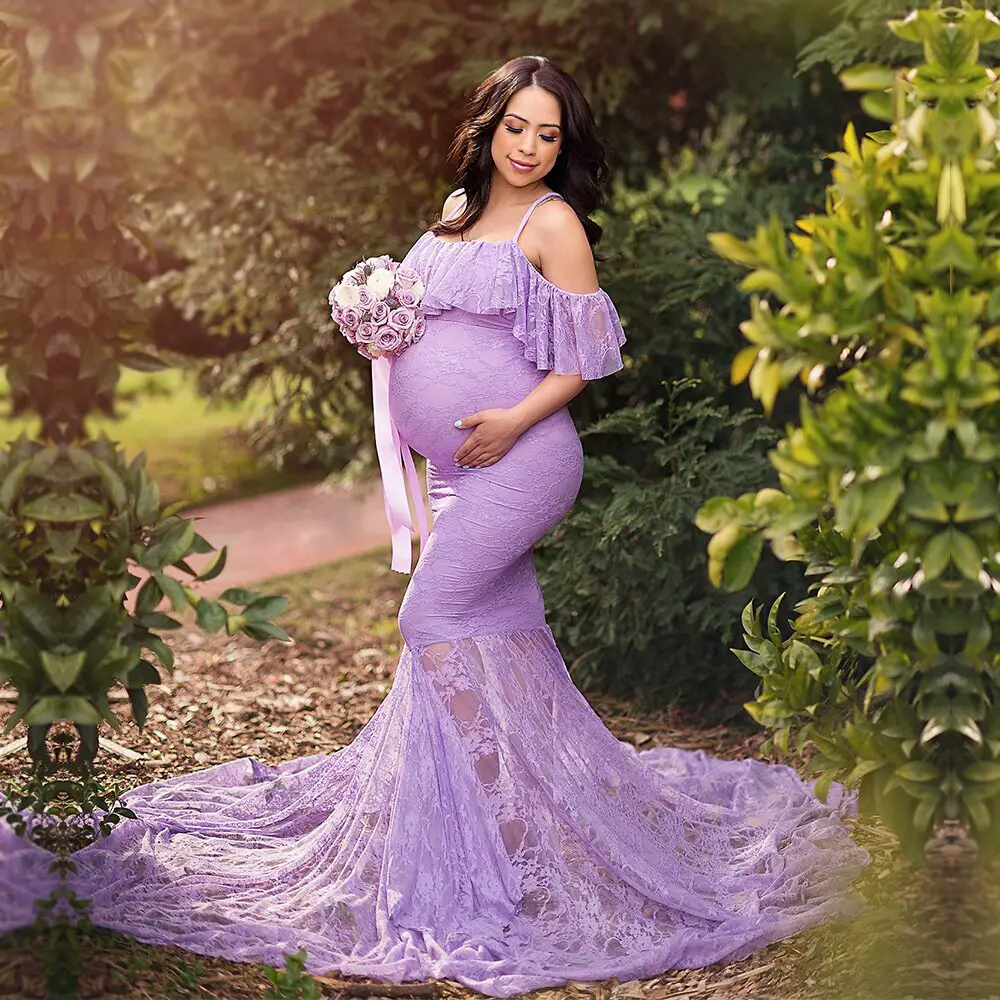 Plus Size Mermaid Dress For Maternity Photoshoot