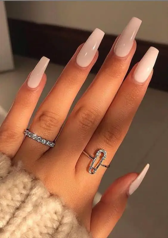 Simple Light Pink Nails 