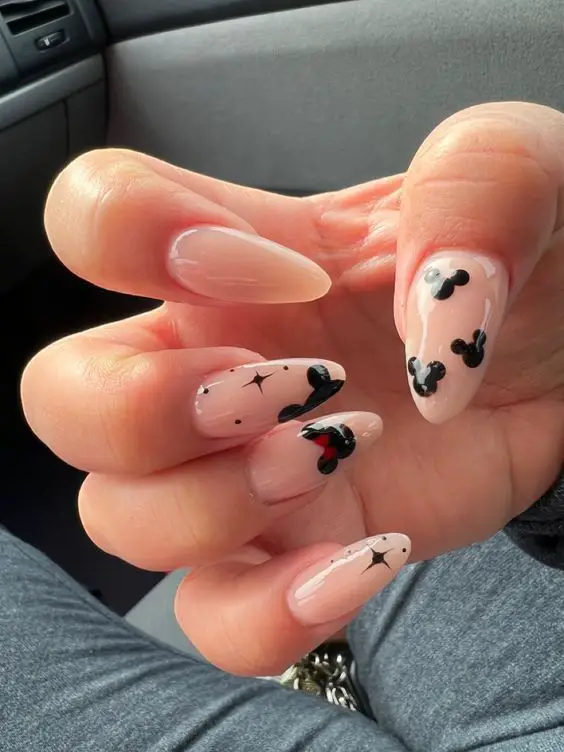 Simple Nails With Cartoons 