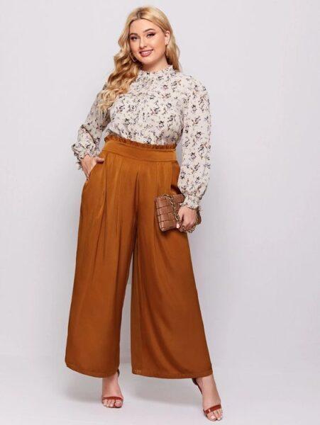 Wide Leg Palazzos With High Neck Top