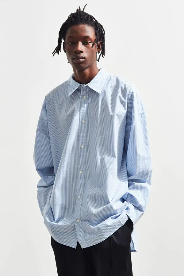 Oversized Button-Down Shirt With Formal Pants