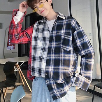 Multicolored Oversized Flannel Shirt
