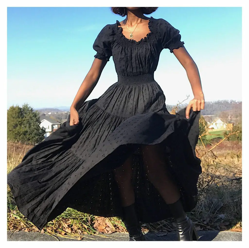 Black Long Tiered Dress
