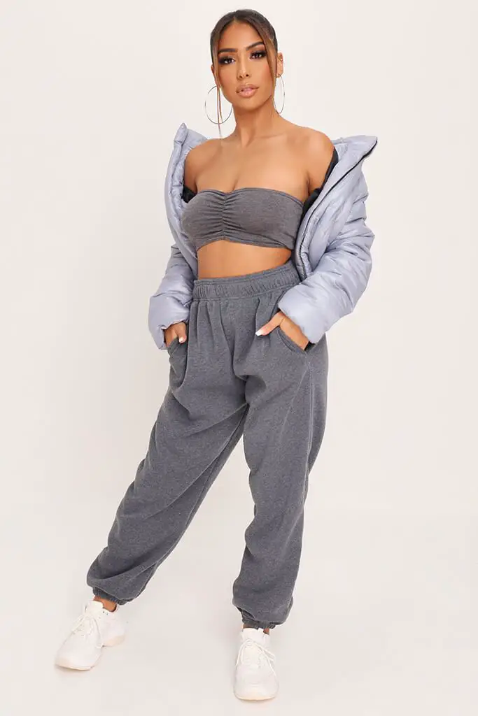 Oversized Joggers With Tube Top
