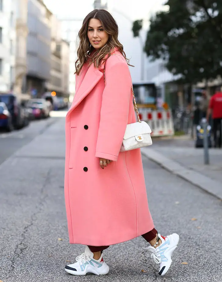 Pink Oversized Full Length Coat